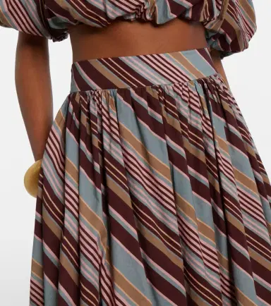 ADRIANA DEGREAS Striped cotton-blend maxi skirt | Thumbnail 6 ADRIANA DEGREAS Striped cotton-blend maxi skirt | Thumbnail 6