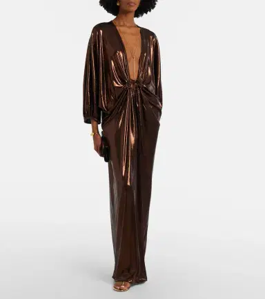 ADRIANA DEGREAS Cutout draped kaftan | Thumbnail 4 ADRIANA DEGREAS Cutout draped kaftan | Thumbnail 4
