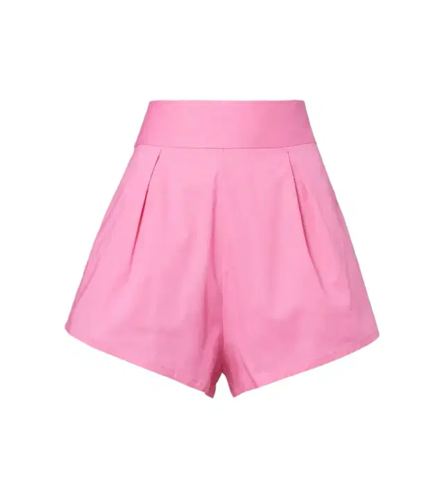 Cotton wide-leg shorts