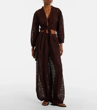 ADRIANA DEGREAS Cotton-blend lace balloon pants | Thumbnail 2