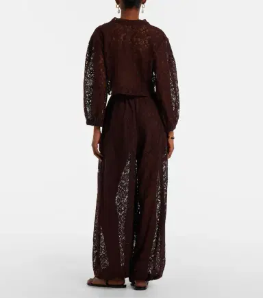 ADRIANA DEGREAS Cotton-blend lace balloon pants | Thumbnail 3