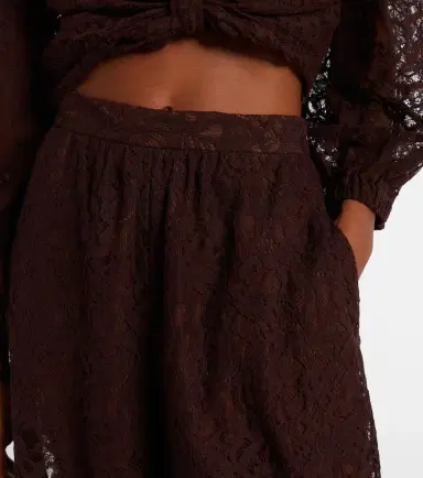 ADRIANA DEGREAS Cotton-blend lace balloon pants | Thumbnail 4