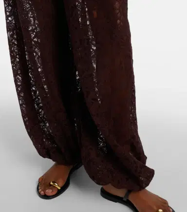 ADRIANA DEGREAS Cotton-blend lace balloon pants | Thumbnail 5