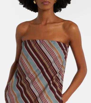ADRIANA DEGREAS Striped off-shoulder cotton-blend maxi dress | Thumbnail 5 ADRIANA DEGREAS Striped off-shoulder cotton-blend maxi dress | Thumbnail 5