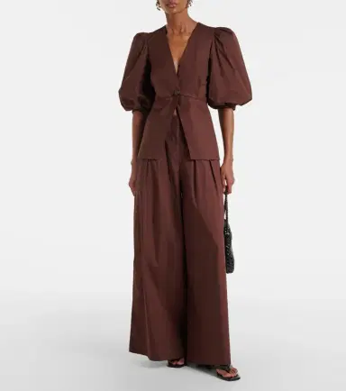 ADRIANA DEGREAS Cotton-blend wide-leg pants | Thumbnail 5 ADRIANA DEGREAS Cotton-blend wide-leg pants | Thumbnail 5