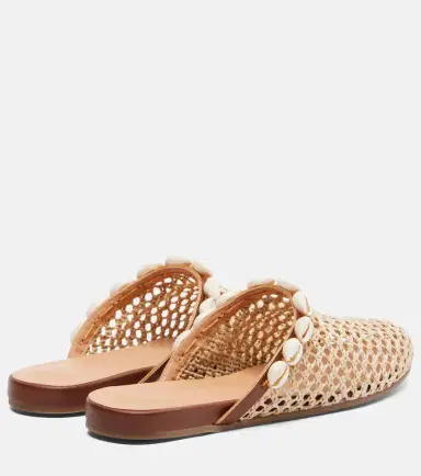 Ancient Greek Sandals Slipper embellished raffia mules | Thumbnail 2