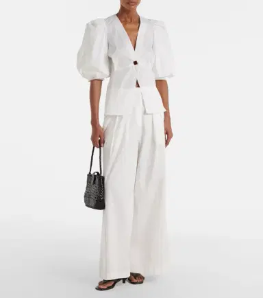 ADRIANA DEGREAS Cotton-blend top | Thumbnail 2
