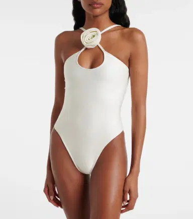 ADRIANA DEGREAS Floral-appliqué swimsuit | Thumbnail 5