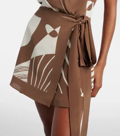 SIR. Almara printed silk wrap dress | Thumbnail 2
