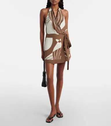 SIR. Almara printed silk wrap dress | Thumbnail 3