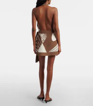 SIR. Almara printed silk wrap dress | Thumbnail 5