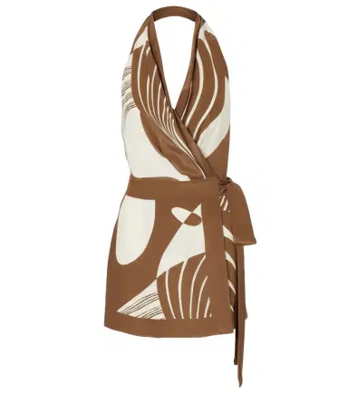 SIR. Almara printed silk wrap dress | Thumbnail 1