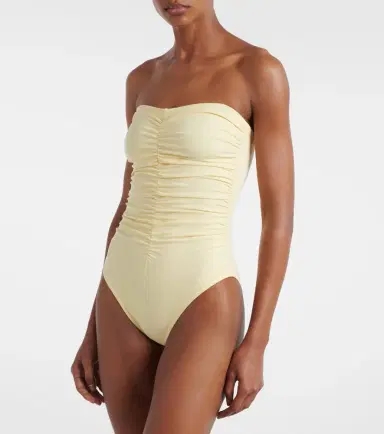 Karla Colletto Ruched bandeau swimsuit | Thumbnail 5