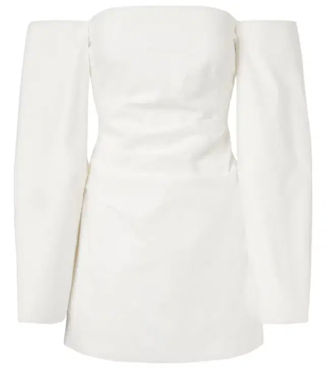 Martina off-shoulder cotton poplin minidress