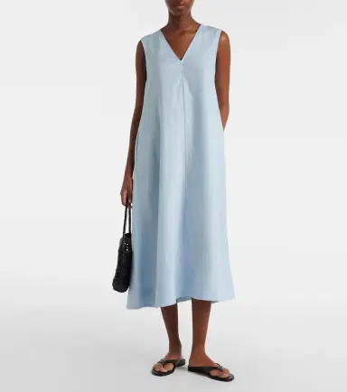 ASCENO Nisha linen midi dress | Thumbnail 5 ASCENO Nisha linen midi dress | Thumbnail 5