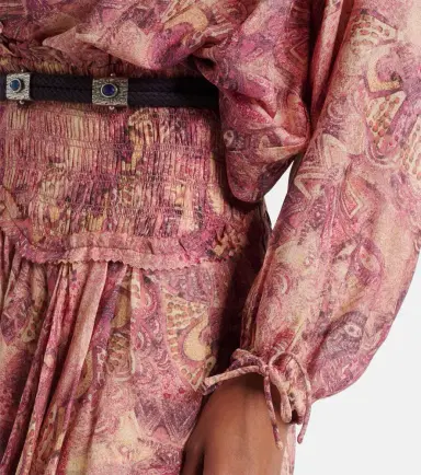 Isabel Marant Charis printed ruffled silk blouse | Thumbnail 2