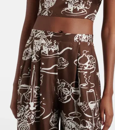 Asceno Isola printed silk twill wide-leg pants | Thumbnail 3