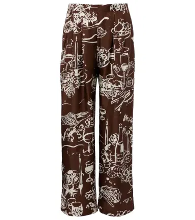 Asceno Isola printed silk twill wide-leg pants | Thumbnail 1