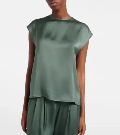 Asceno Dasha silk twill top | Thumbnail 2