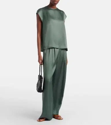 Asceno Dasha silk twill top | Thumbnail 4