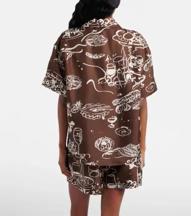 ASCENO Prague printed silk twill bowling shirt | Thumbnail 3