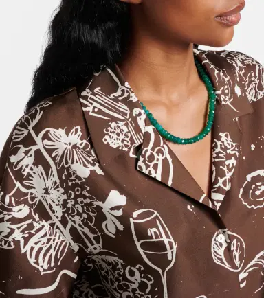 ASCENO Prague printed silk twill bowling shirt | Thumbnail 5