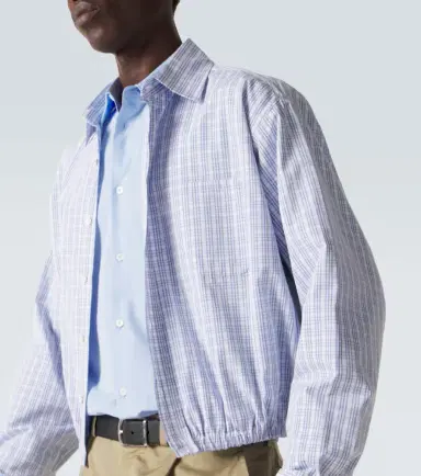 Prada Checked gathered cotton shirt | Thumbnail 5 Prada Checked gathered cotton shirt | Thumbnail 5
