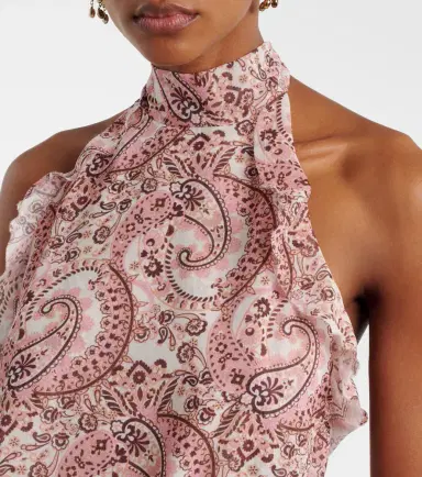 Bananhot Malena paisley ruffled asymmetric maxi dress | Thumbnail 2 Bananhot Malena paisley ruffled asymmetric maxi dress | Thumbnail 2