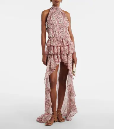 Bananhot Malena paisley ruffled asymmetric maxi dress | Thumbnail 3 Bananhot Malena paisley ruffled asymmetric maxi dress | Thumbnail 3