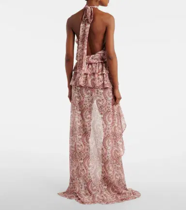 Bananhot Malena paisley ruffled asymmetric maxi dress | Thumbnail 4 Bananhot Malena paisley ruffled asymmetric maxi dress | Thumbnail 4