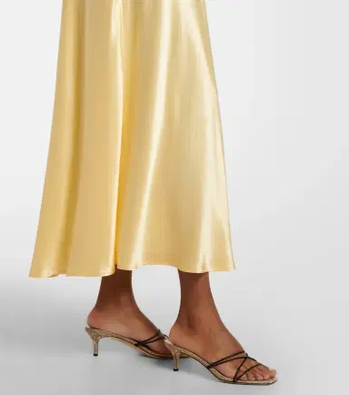 Rixo Lace-trimmed satin midi dress | Thumbnail 5 Rixo Lace-trimmed satin midi dress | Thumbnail 5