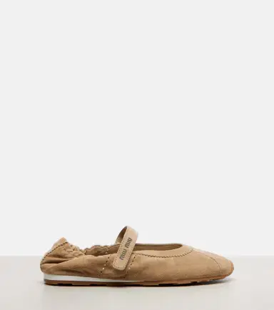 Miu Miu Plume suede ballet flats | Thumbnail 2