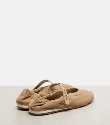 Miu Miu Plume suede ballet flats | Thumbnail 3