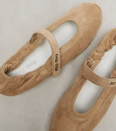 Miu Miu Plume suede ballet flats | Thumbnail 4