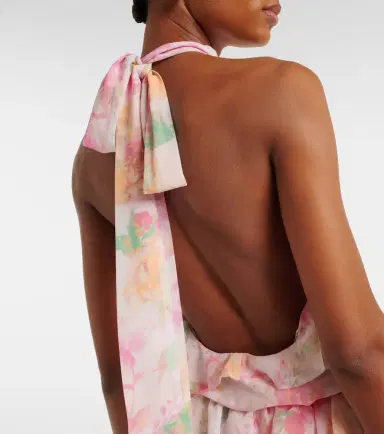 Bananhot Malena floral ruffled asymmetric maxi dress | Thumbnail 3
