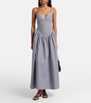Bananhot Paloma gingham cotton poplin maxi dress | Thumbnail 3 Bananhot Paloma gingham cotton poplin maxi dress | Thumbnail 3
