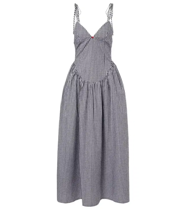 Paloma gingham cotton poplin maxi dress