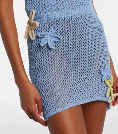 Bananhot Cori open-knit lamé miniskirt | Thumbnail 5