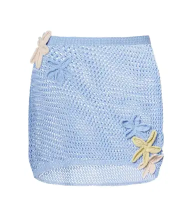 Bananhot Cori open-knit lamé miniskirt | Thumbnail 1