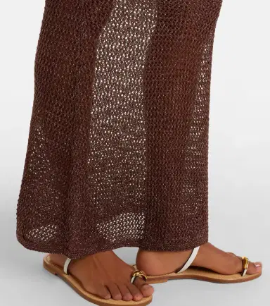 Bananhot Cori open-knit lamé maxi skirt | Thumbnail 2