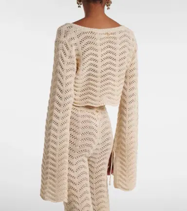 Bananhot Miana open-knit cotton-blend crop top | Thumbnail 2 Bananhot Miana open-knit cotton-blend crop top | Thumbnail 2
