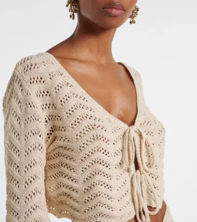 Bananhot Miana open-knit cotton-blend crop top | Thumbnail 5 Bananhot Miana open-knit cotton-blend crop top | Thumbnail 5