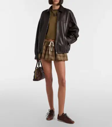 Miu Miu Plume leather sneakers | Thumbnail 5