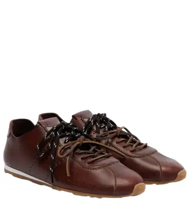 Miu Miu Plume leather sneakers | Thumbnail 1