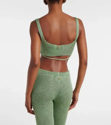 Bananhot Alma sequined knitted crop top | Thumbnail 3