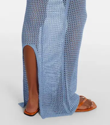 Bananhot Hilsa open-knit lamé maxi dress | Thumbnail 5