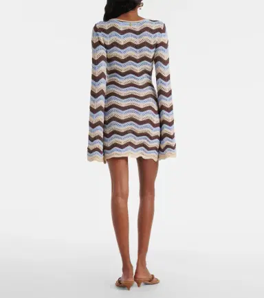Bananhot Rey striped knitted cotton-blend minidress | Thumbnail 2