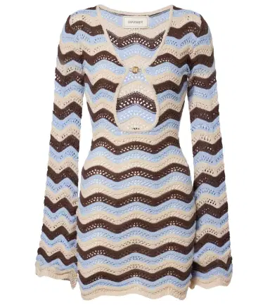 Bananhot Rey striped knitted cotton-blend minidress | Thumbnail 1