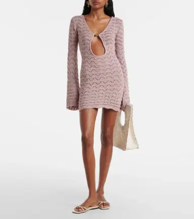 Bananhot Rey knitted cotton-blend minidress | Thumbnail 2