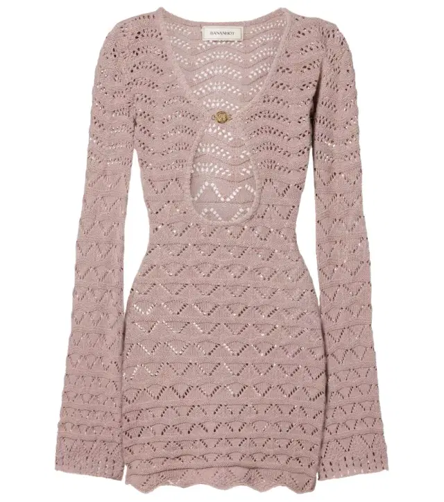 Bananhot Rey knitted cotton-blend minidress